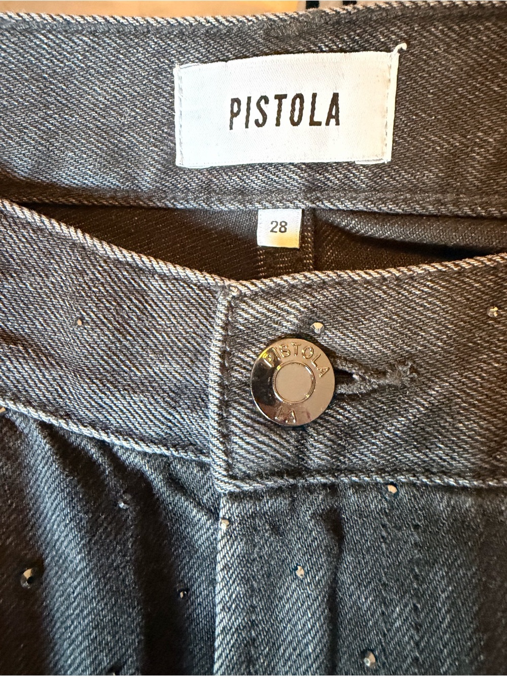 NWOT PISTOLA LEXI MID RISE BOWED JEAN - SILVER SCREEN - Picture 9 of 11